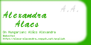 alexandra alacs business card